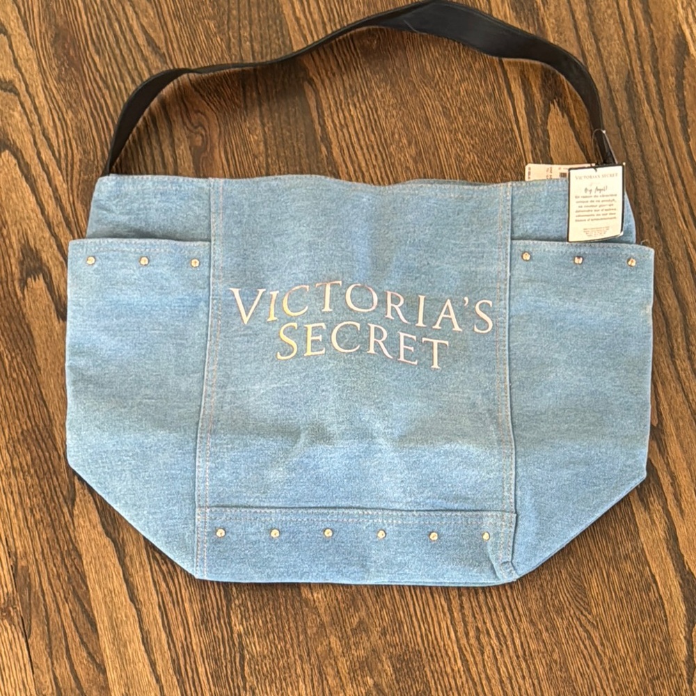 Victoria's Secret Blue Denim Tote Bag